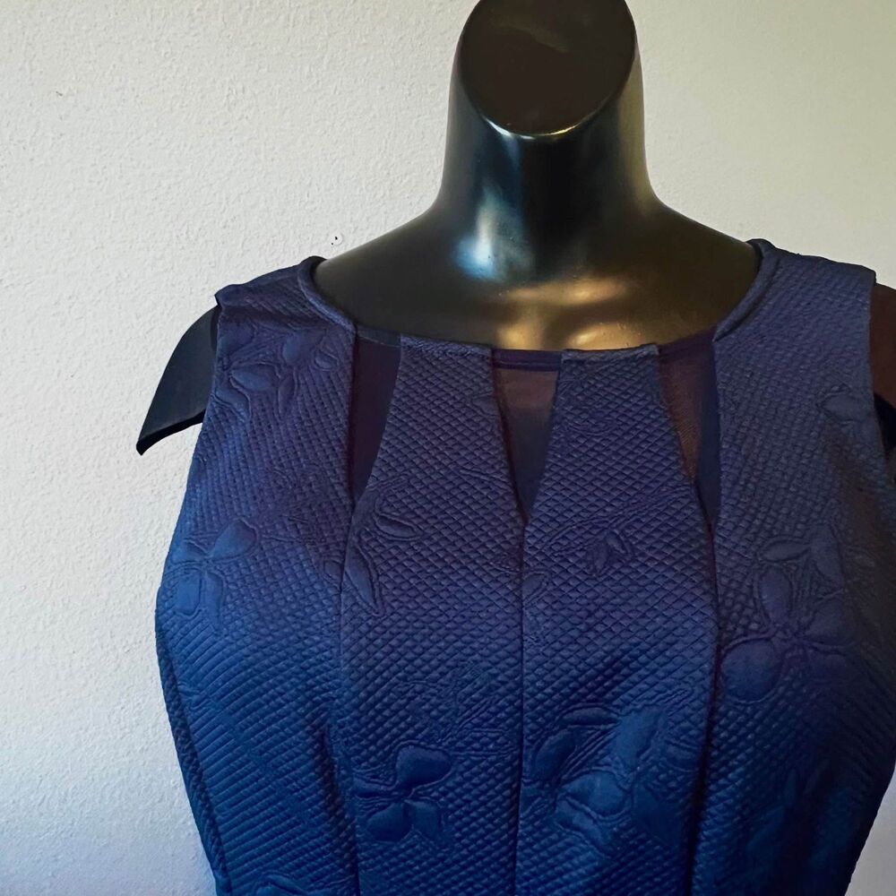 Summer casual dress up  Blue dress Aline skirt 14 Roz &Ali